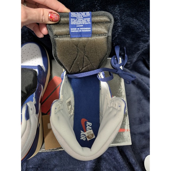 Nike Air Jordan 1 High OG Rare Air Deep Royal Blue 7Y / Women's 8.5 FD1437-100 - Picture 12 of 16